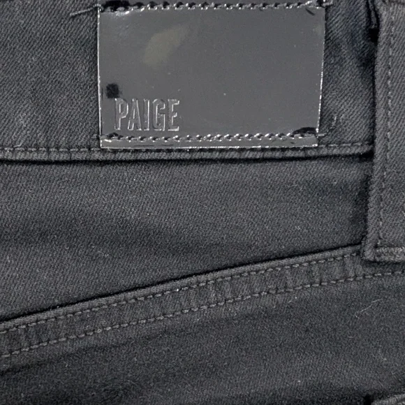 PAIGE Anessa 33 High Rise Wide Leg Jeans Black Shadow NWT Size 23 Full Length - Picture 5 of 15